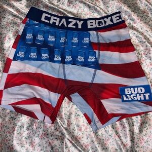 Crazy Boxer Bud Light Red and Blue Boxer Briefs